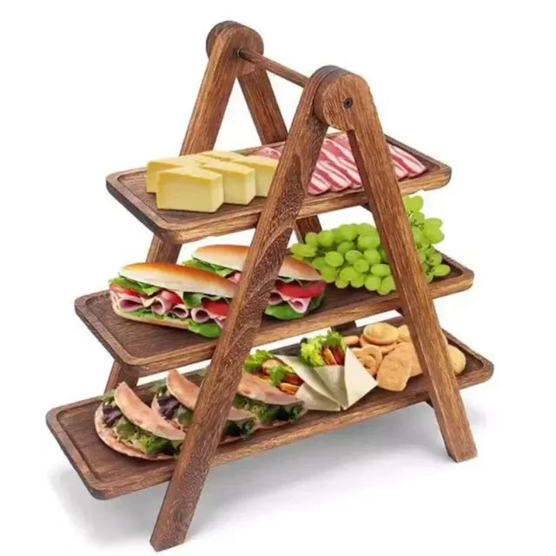 3 Tier Serving Tray Wood Tiere - đánh giá và giá Bamboo Cutlery
