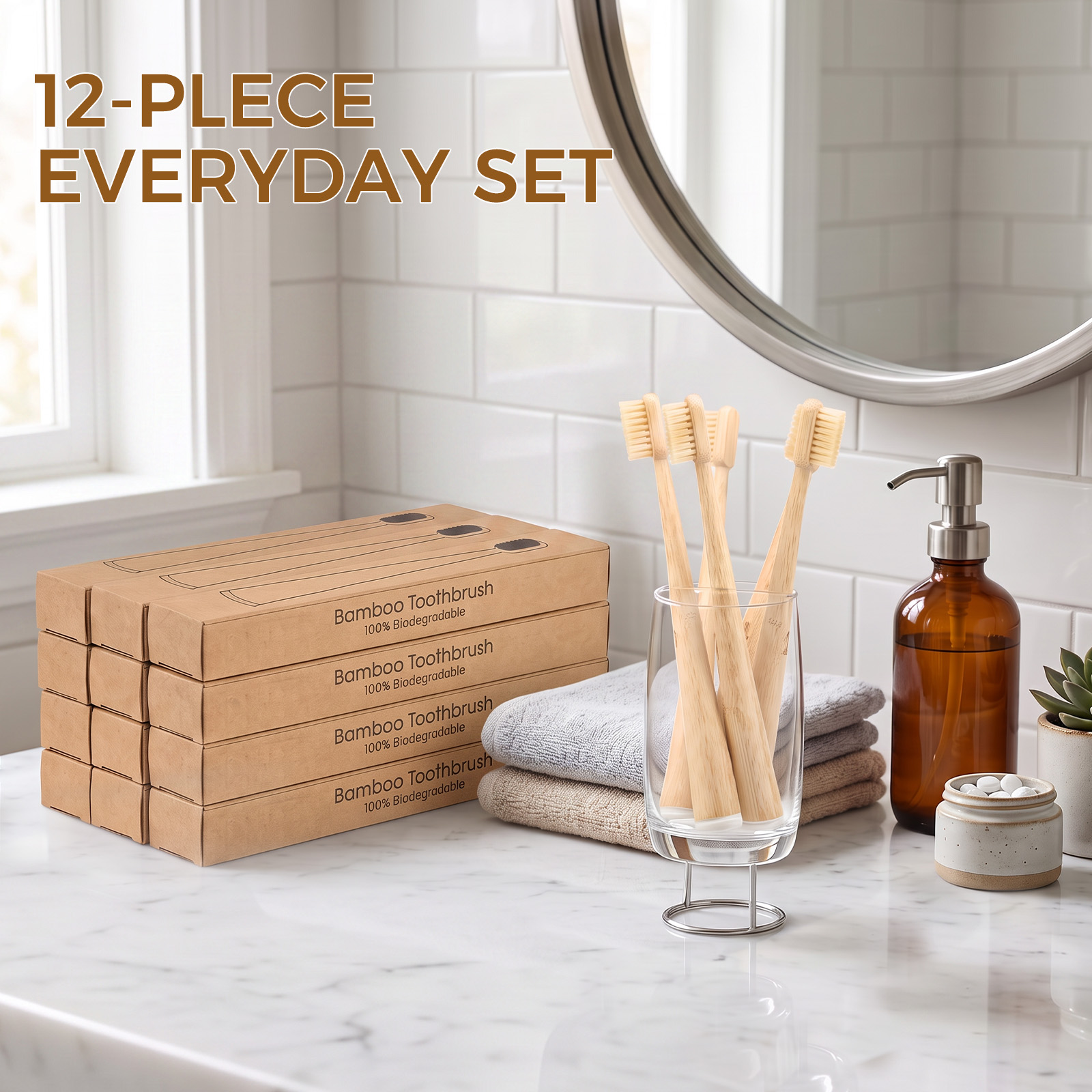 12Pcs Natural Bamboo Toothbrus - đánh giá và giá Bamboo Toothbrush