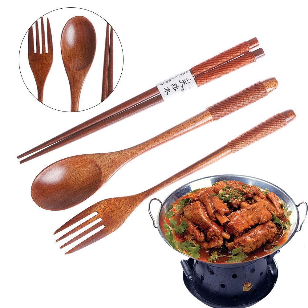 Japanese Style Cutlery Set Por - đánh giá và giá Bamboo Cutlery