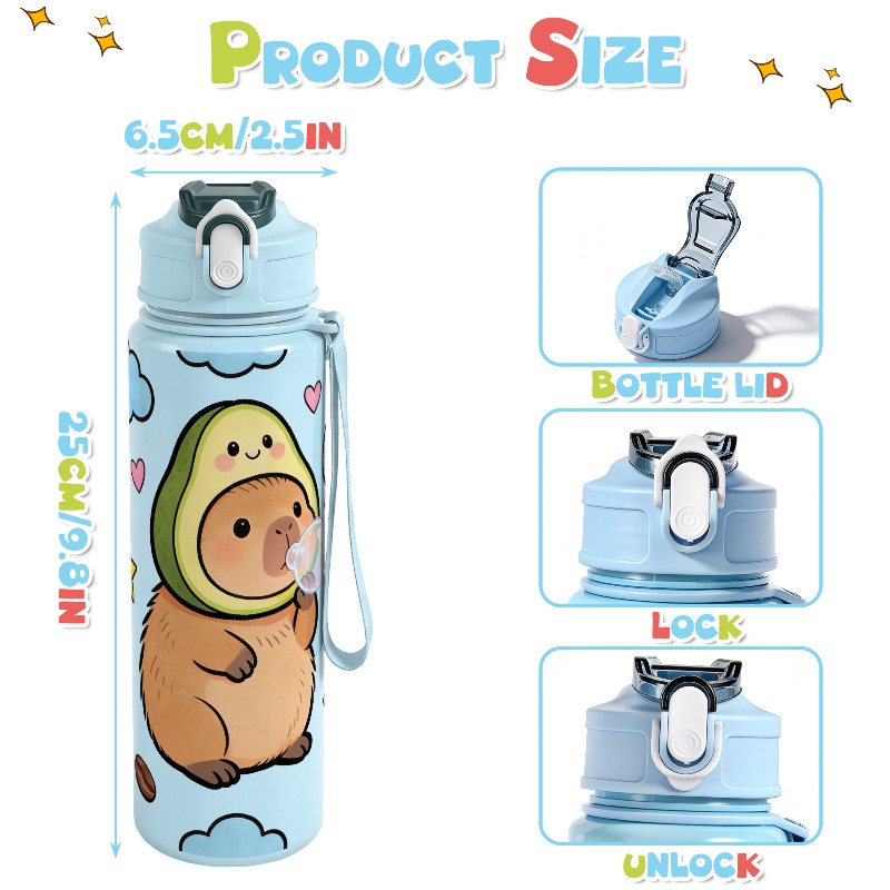 750ml Custom Name Cute Capybar - đánh giá và giá Reusable Straw