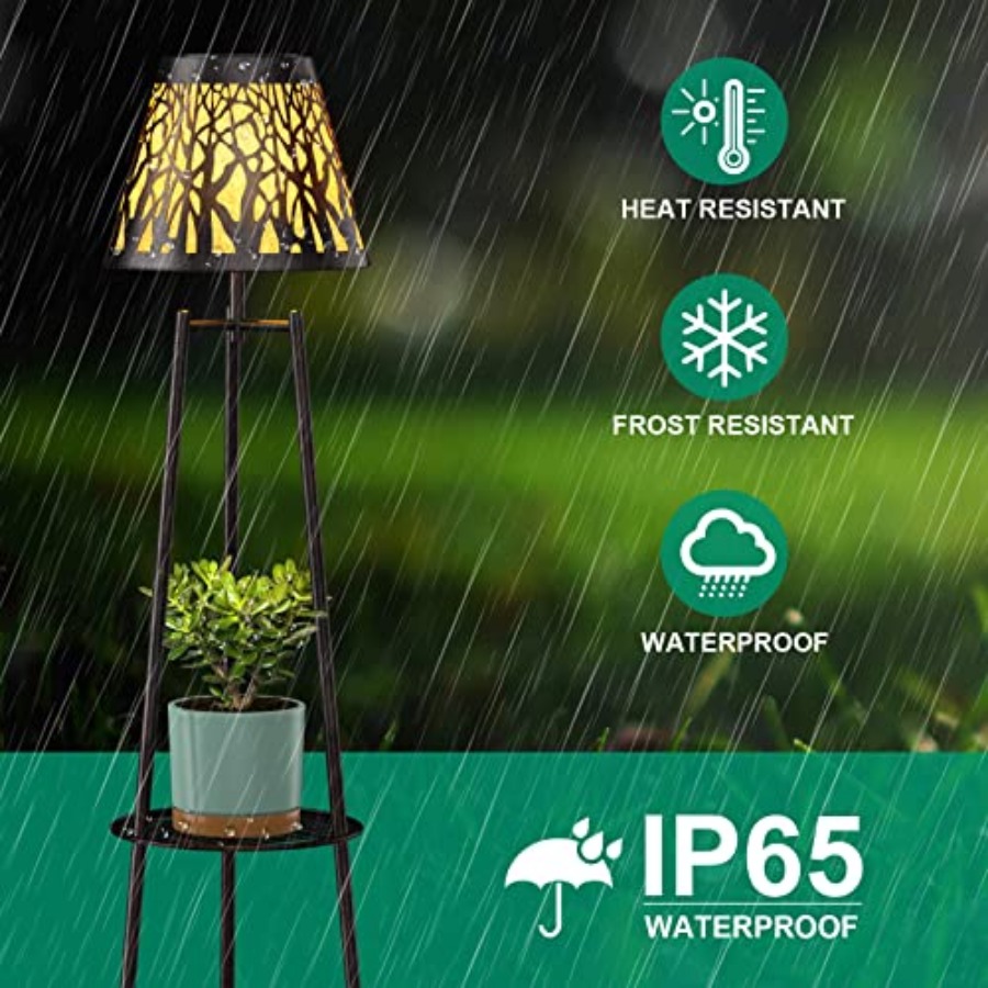 2 Pack Outdoor Solar Floor Lam - đánh giá và giá Solar Garden Light